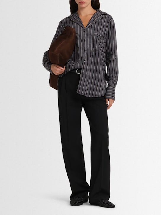 BETTTER: Essential striped cotton shirt - Grey/Multi - women_1 | Luisa Via Roma