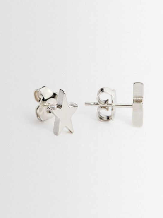 TwoJeys: Star stud earrings - Silver - men_1 | Luisa Via Roma