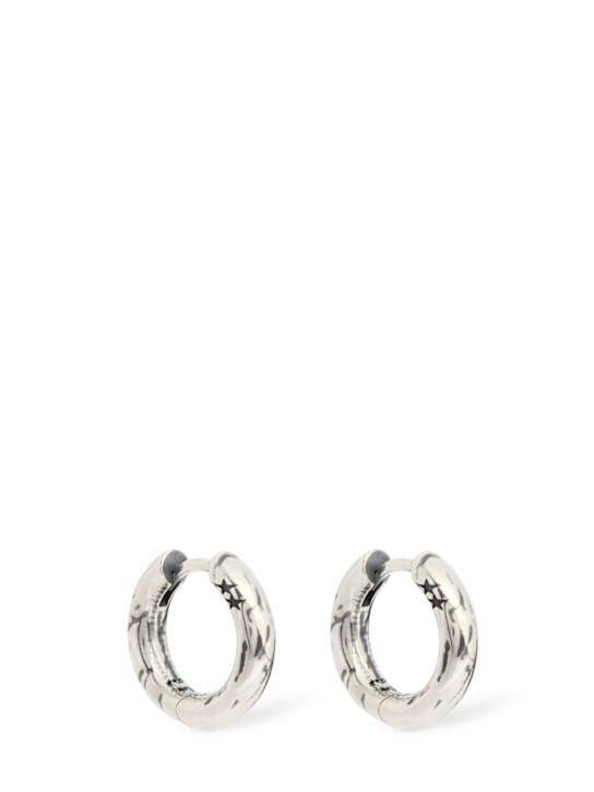 TwoJeys: Big hoop earrings - Silver - men_0 | Luisa Via Roma