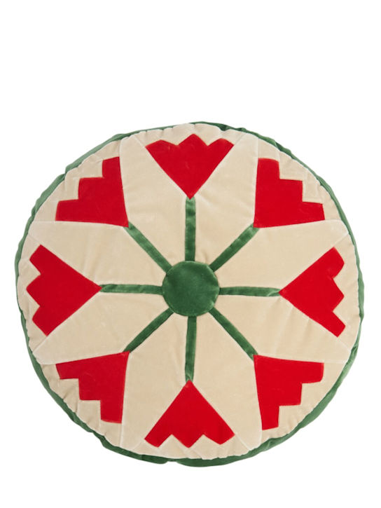 Christina Lundsteen: Daisy cushion - Basil/Tomato - ecraft_0 | Luisa Via Roma