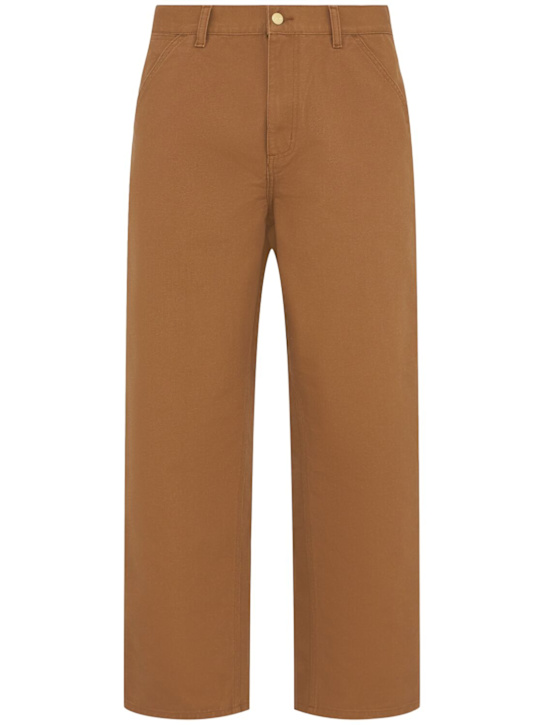 Carhartt WIP: 'Dearborn' single knee canvas pants - Hamilton Brown - men_0 | Luisa Via Roma