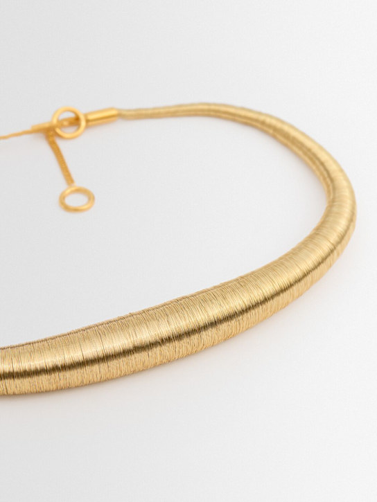 Jil Sander: Brass collar necklace - women_1 | Luisa Via Roma