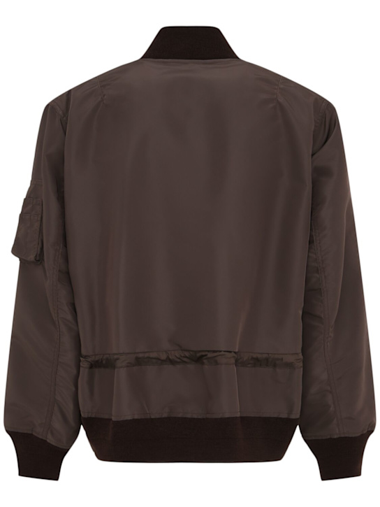 Sacai: Nylon twill jacket - Brown - men_1 | Luisa Via Roma