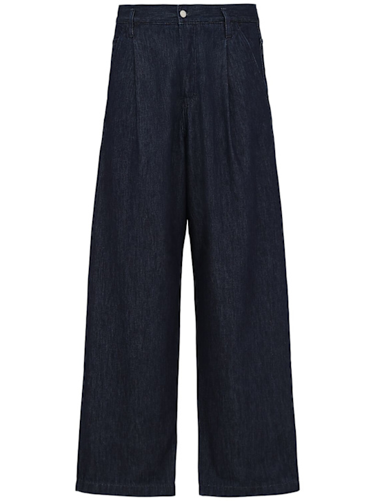 Dries Van Noten: Penning cotton denim jeans - Indigo - men_0 | Luisa Via Roma