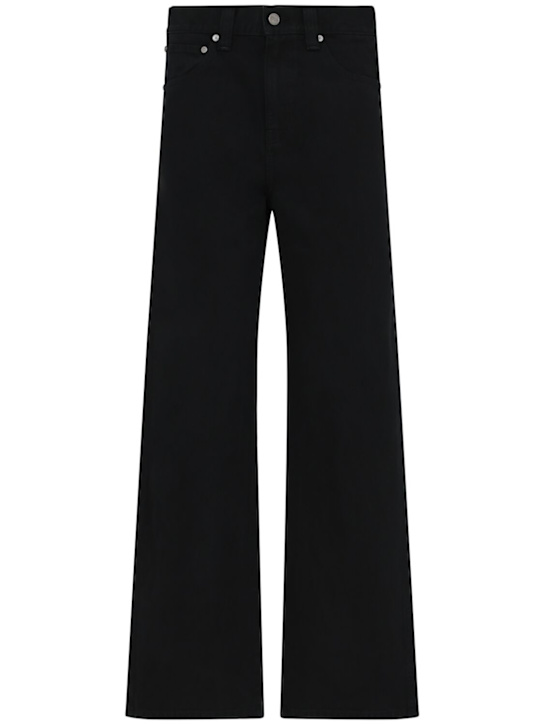 Khaite: Bonnie denim straight jeans - Black - women_0 | Luisa Via Roma