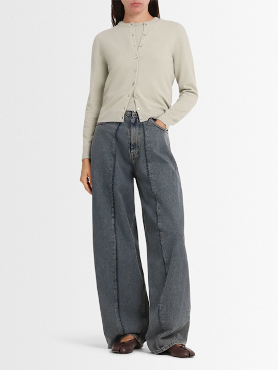 Maison Margiela: Wool cardigan - Green - women_1 | Luisa Via Roma