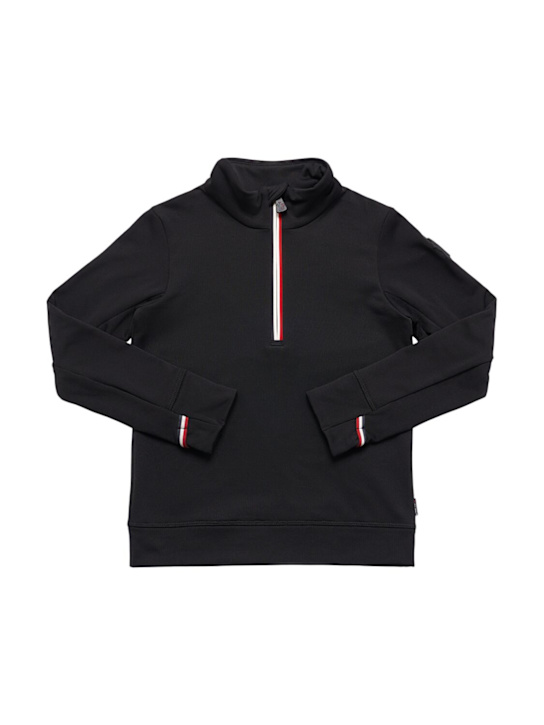 Moncler Grenoble: Polartec half-zip tech sweatshirt - kids-boys_0 | Luisa Via Roma