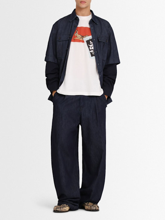 Marni: Relaxed fit cotton jersey t-shirt - Lily White - men_1 | Luisa Via Roma