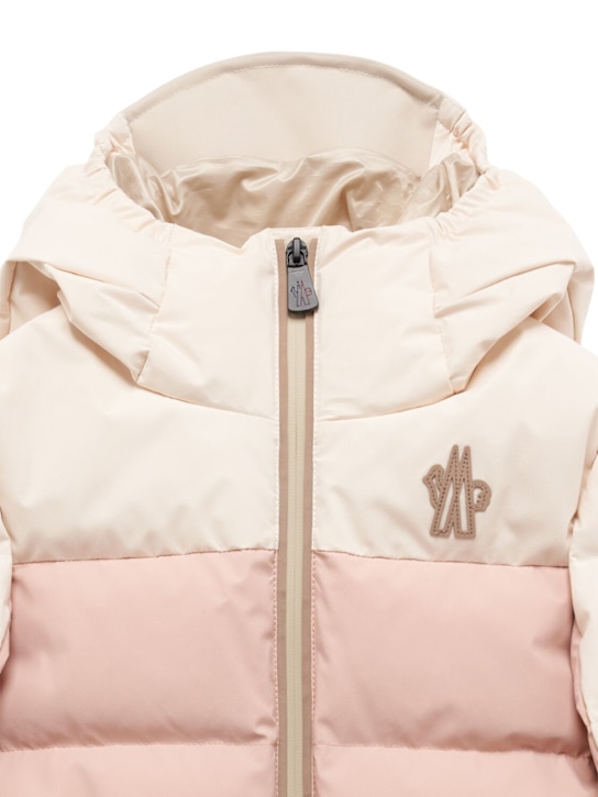 Moncler Grenoble: Nylon hooded ski suit - kids-girls_1 | Luisa Via Roma