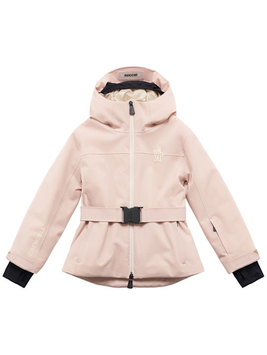 Moncler Grenoble: Yoline hooded nylon ski jacket - kids-girls_0 | Luisa Via Roma