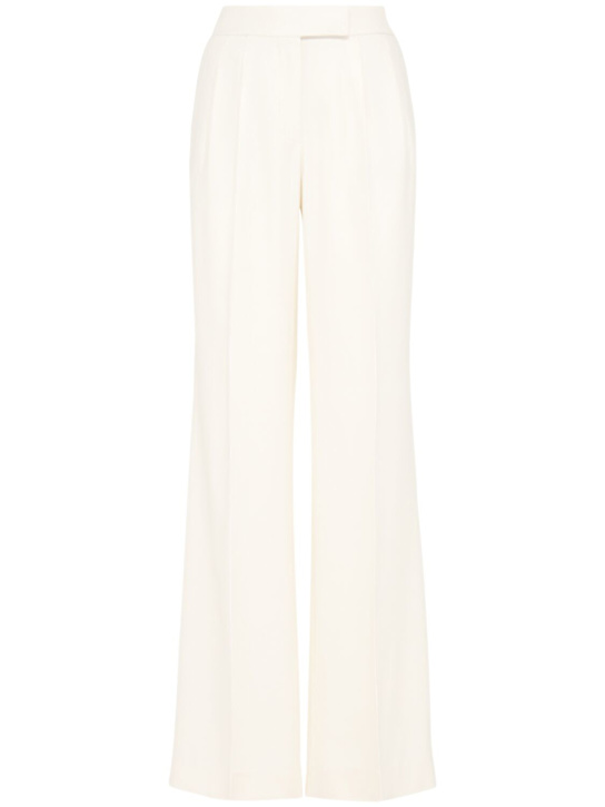 Tom Ford: Fluid viscose & silk twill flared pants - White - women_0 | Luisa Via Roma