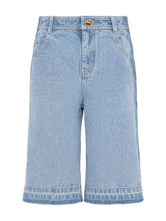 Christopher Esber: Fossil denim shorts - Blue - women_0 | Luisa Via Roma