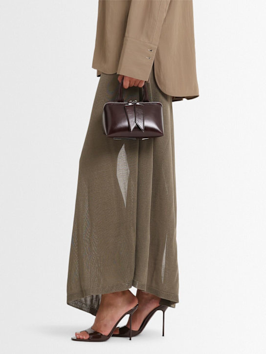 Paris Texas: 105mm Lidia patent leather mules - Ebony - women_1 | Luisa Via Roma