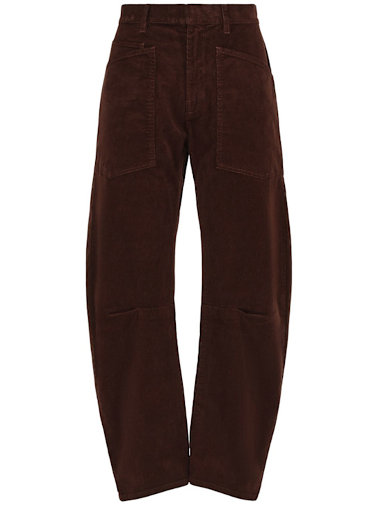 Nili Lotan: Shon cotton blend wide pants - women_0 | Luisa Via Roma
