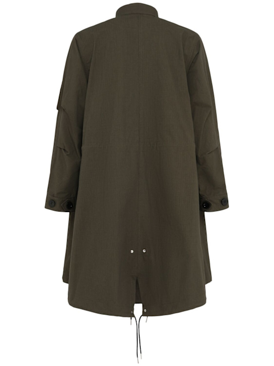 Sacai: Ripstop coat - Khaki - men_1 | Luisa Via Roma