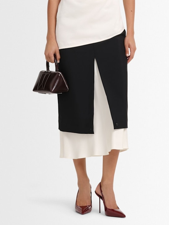 Paris Texas: 105mm Lidia patent leather slingbacks - Rouge Noir - women_1 | Luisa Via Roma