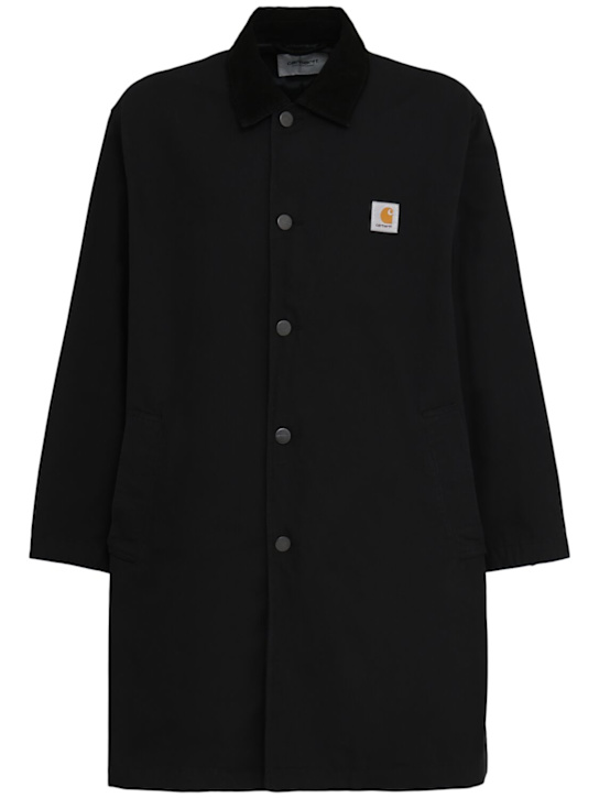 Carhartt WIP: Webster Hubbard coat - Black / Black, - men_0 | Luisa Via Roma
