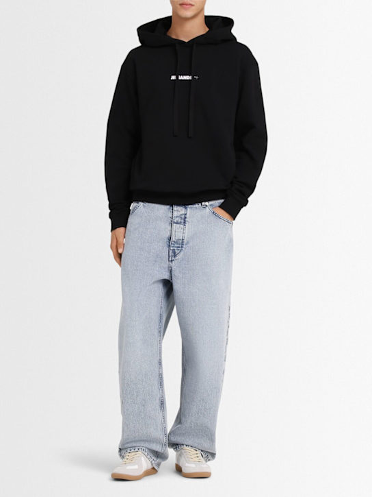 Jil Sander: Compact cotton terry hoodie - men_1 | Luisa Via Roma
