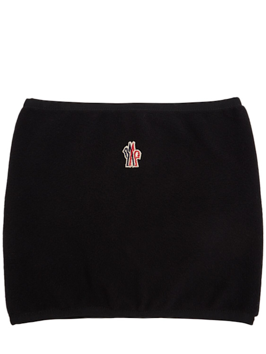 Moncler Grenoble: Tricolour trimmed tech neck warmer - kids-boys_0 | Luisa Via Roma