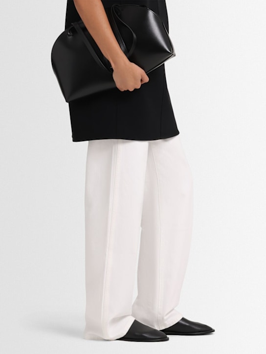 A.EMERY: Spencer leather flat mules - Black - women_1 | Luisa Via Roma