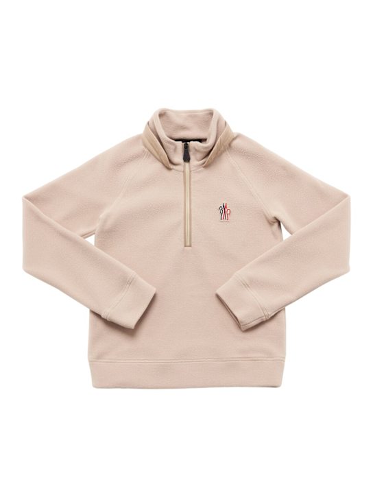 Moncler Grenoble: Logo half-zip tech sweatshirt - kids-boys_0 | Luisa Via Roma