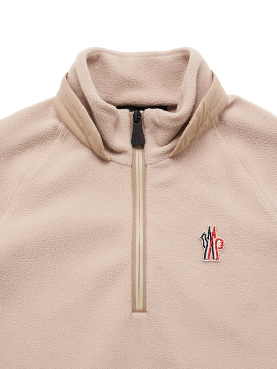 Moncler Grenoble: Logo half-zip tech sweatshirt - kids-boys_1 | Luisa Via Roma