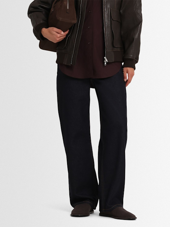 A.EMERY: Spencer suede flat mules - Liquorice Suede - women_1 | Luisa Via Roma