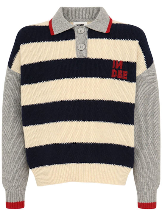 INDEE: Wool blend sweater - グレー - kids-boys_0 | Luisa Via Roma