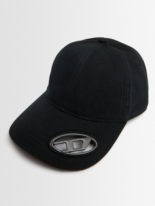 Diesel: Metal Oval-D cotton baseball cap - men_1 | Luisa Via Roma