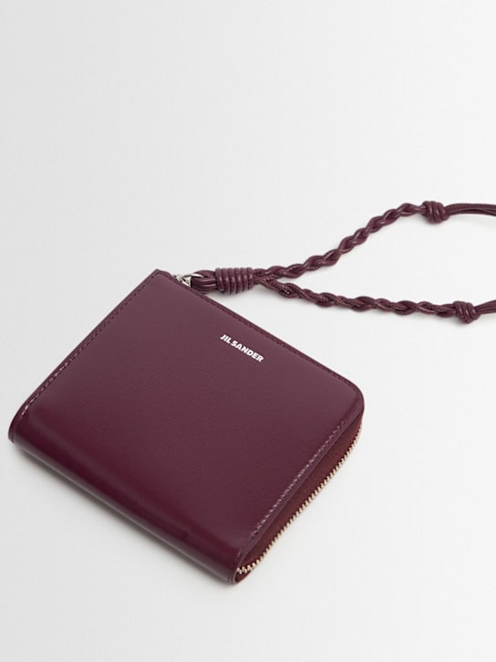 Jil Sander: Giro palmellata leather wallet - women_1 | Luisa Via Roma