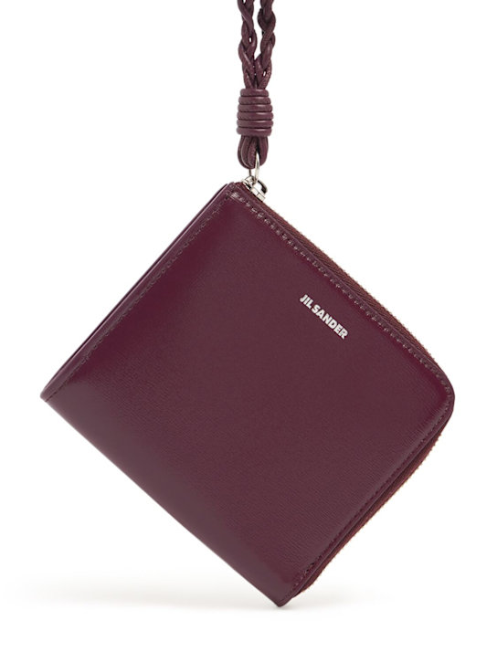 Jil Sander: Giro palmellata leather wallet - women_0 | Luisa Via Roma