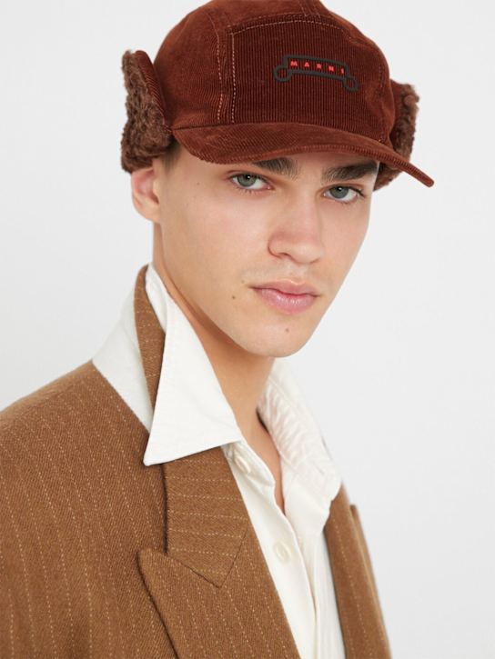 Marni: Corduroy baseball hat - men_1 | Luisa Via Roma