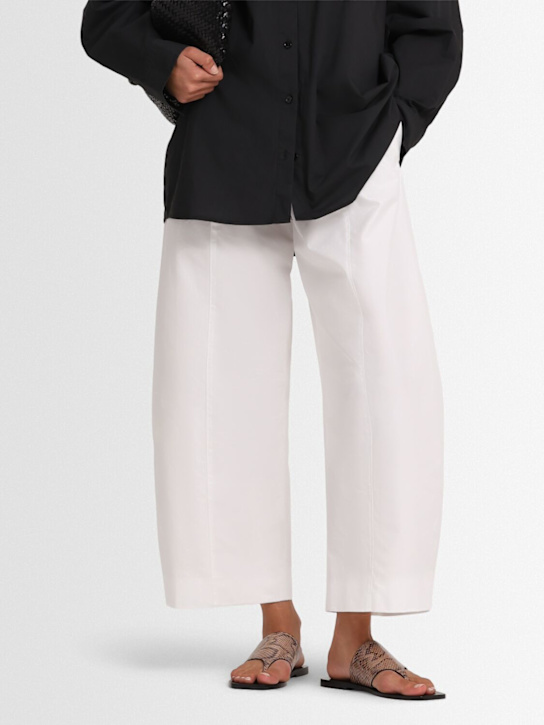 A.EMERY: 10mm Paton leather thong sandals - Taupe Snake - women_1 | Luisa Via Roma