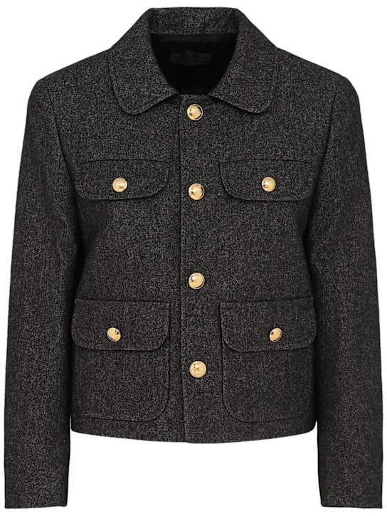 Nili Lotan: Chamonix wool blend jacket - Grey - women_0 | Luisa Via Roma