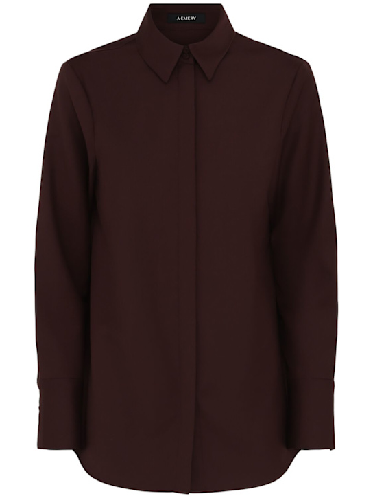 A.EMERY: Philippa wool shirt - Purple - women_0 | Luisa Via Roma