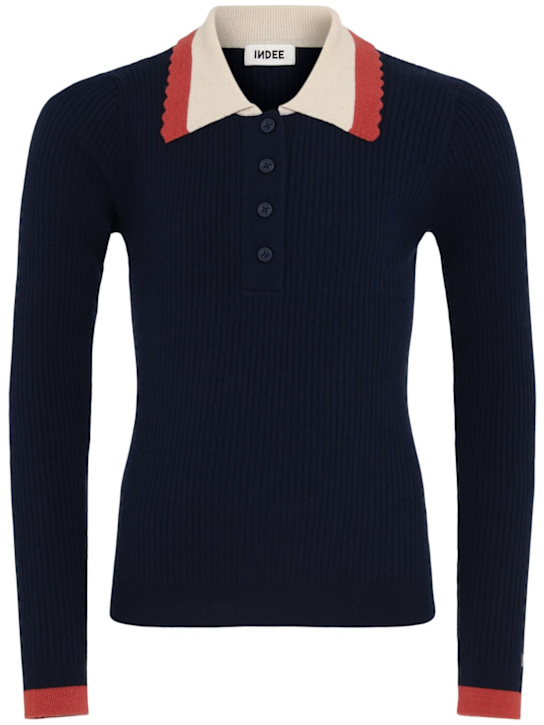 INDEE: Maglia in misto viscosa - Blu - kids-girls_0 | Luisa Via Roma