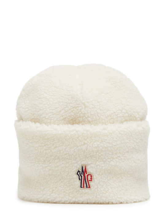 Moncler Grenoble: Logo teddy beanie - kids-girls_0 | Luisa Via Roma