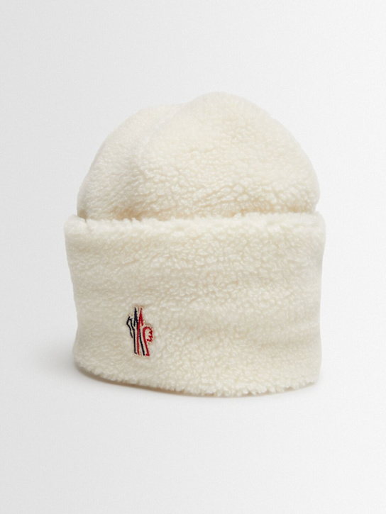 Moncler Grenoble: Logo teddy beanie - kids-girls_1 | Luisa Via Roma