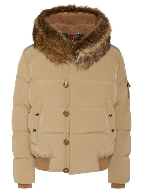 Moncler: Luynes nylon blend down jacket - Dijon - men_0 | Luisa Via Roma