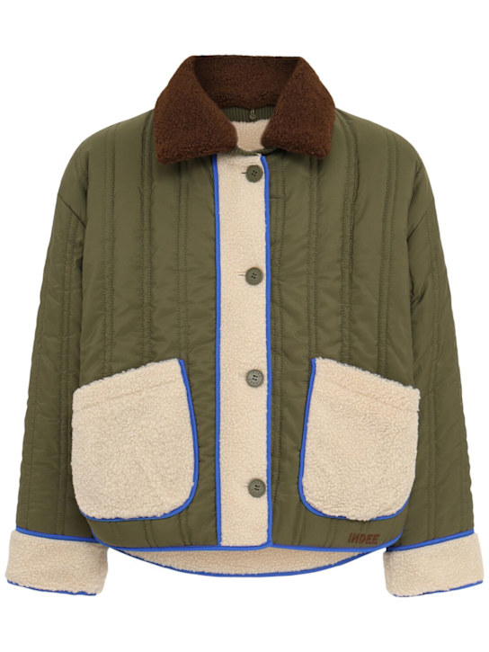 INDEE: Quilted nylon jacket - カーキ - kids-boys_0 | Luisa Via Roma