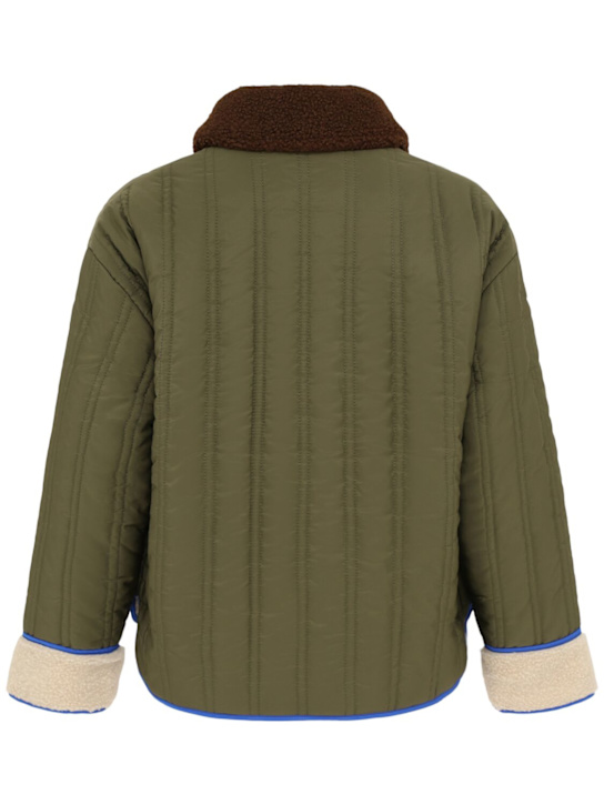 INDEE: Quilted nylon jacket - カーキ - kids-boys_1 | Luisa Via Roma