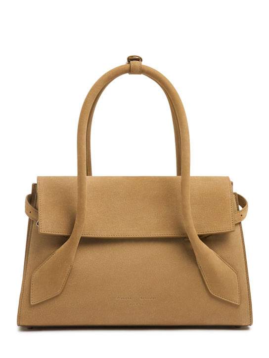 Proenza Schouler: Small Tate nubuck shoulder bag - Tobacco - women_0 | Luisa Via Roma