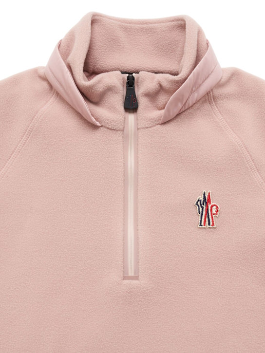 Moncler Grenoble: Logo half-zip tech sweatshirt - kids-girls_1 | Luisa Via Roma