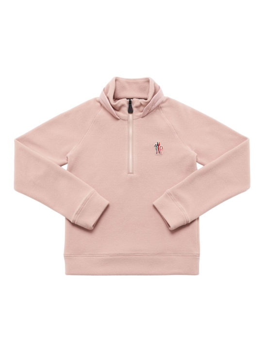 Moncler Grenoble: Logo half-zip tech sweatshirt - kids-girls_0 | Luisa Via Roma