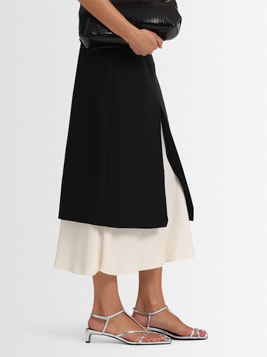 Jil Sander: 35mm Leather T-bar sandals - Sky Grey - women_1 | Luisa Via Roma