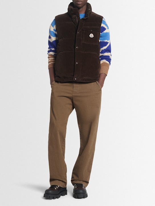 Moncler: Agen cotton down vest - Raisin - men_1 | Luisa Via Roma