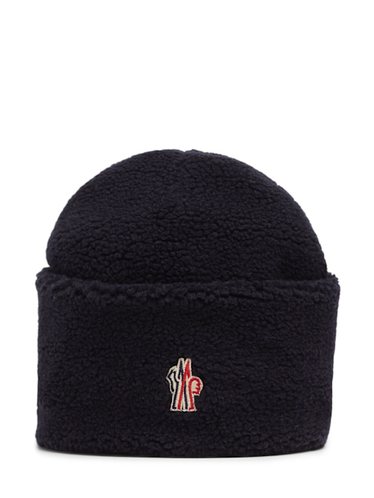 Moncler Grenoble: Logo teddy beanie - kids-boys_0 | Luisa Via Roma