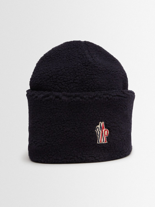 Moncler Grenoble: Logo teddy beanie - kids-boys_1 | Luisa Via Roma