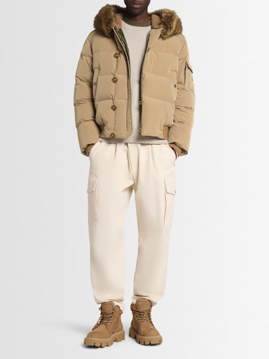 Moncler: Luynes nylon blend down jacket - Dijon - men_1 | Luisa Via Roma