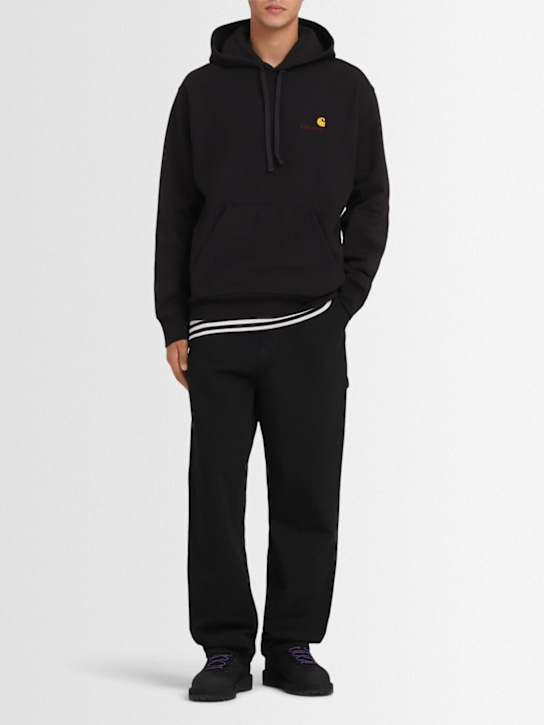 Carhartt WIP: 'Dearborn' single knee canvas pants - Black, Rinsed - men_1 | Luisa Via Roma